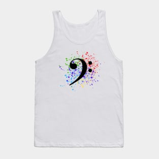 Make Art Not Content - Bass Clef Tank Top